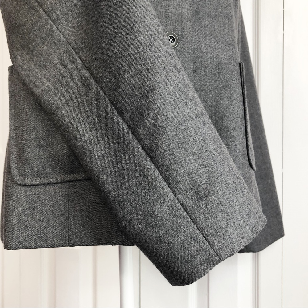 Pendleton Gray 100% Virgin Wool Collarless Three … - image 10